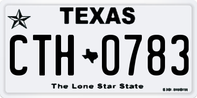 TX license plate CTH0783
