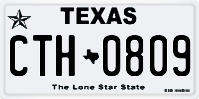 TX license plate CTH0809