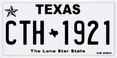 TX license plate CTH1921