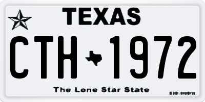 TX license plate CTH1972