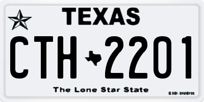 TX license plate CTH2201