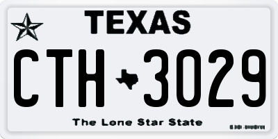 TX license plate CTH3029