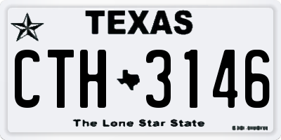 TX license plate CTH3146