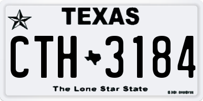 TX license plate CTH3184