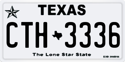 TX license plate CTH3336