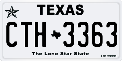 TX license plate CTH3363