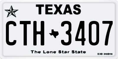 TX license plate CTH3407