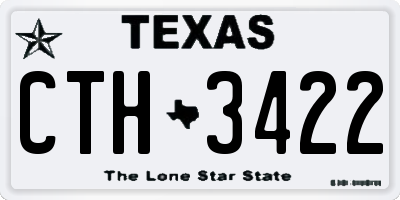 TX license plate CTH3422