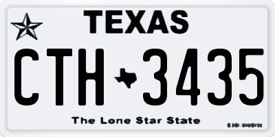 TX license plate CTH3435