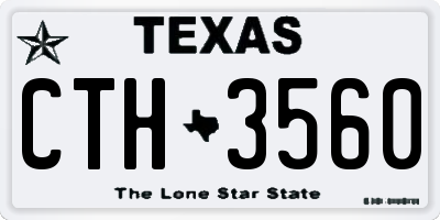TX license plate CTH3560