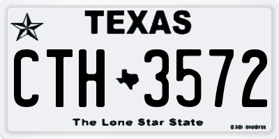 TX license plate CTH3572