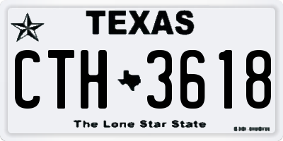 TX license plate CTH3618