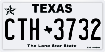 TX license plate CTH3732
