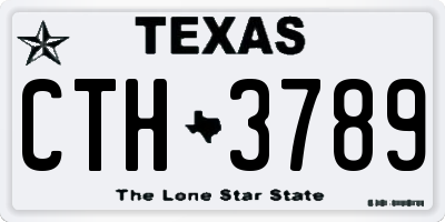 TX license plate CTH3789
