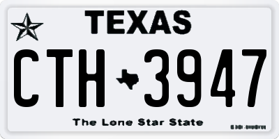 TX license plate CTH3947