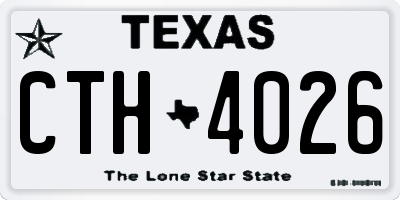 TX license plate CTH4026