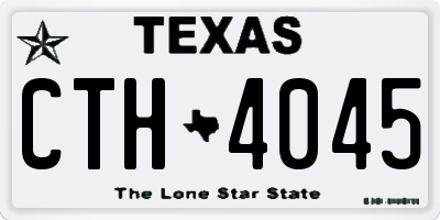 TX license plate CTH4045