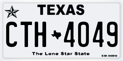 TX license plate CTH4049