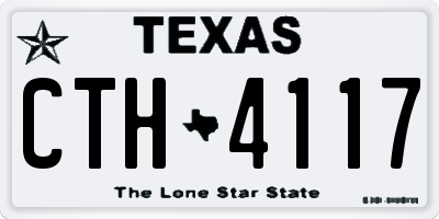 TX license plate CTH4117