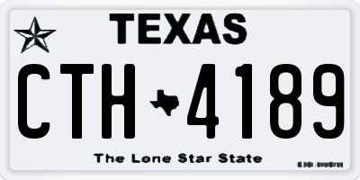 TX license plate CTH4189