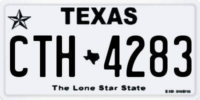 TX license plate CTH4283