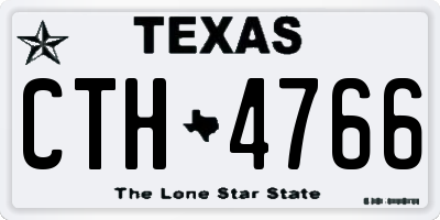 TX license plate CTH4766