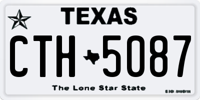 TX license plate CTH5087