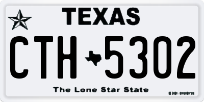 TX license plate CTH5302