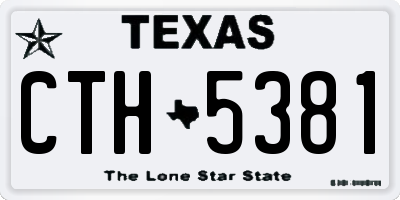 TX license plate CTH5381