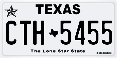 TX license plate CTH5455