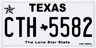 TX license plate CTH5582
