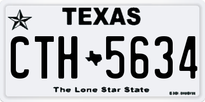 TX license plate CTH5634