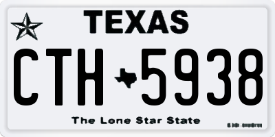 TX license plate CTH5938