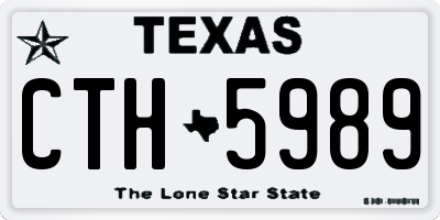 TX license plate CTH5989
