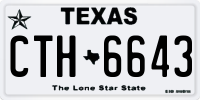 TX license plate CTH6643