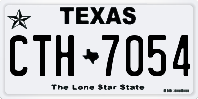 TX license plate CTH7054