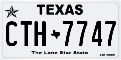 TX license plate CTH7747