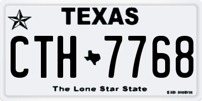 TX license plate CTH7768