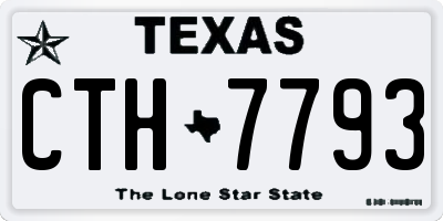 TX license plate CTH7793