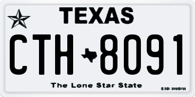 TX license plate CTH8091
