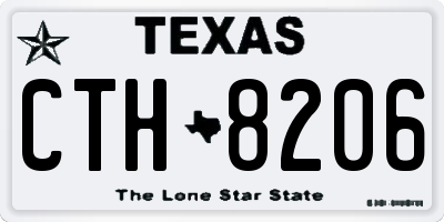 TX license plate CTH8206