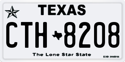 TX license plate CTH8208