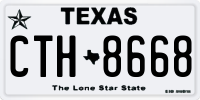 TX license plate CTH8668