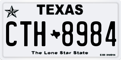 TX license plate CTH8984