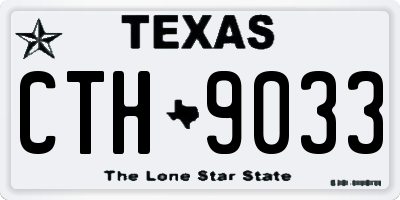 TX license plate CTH9033
