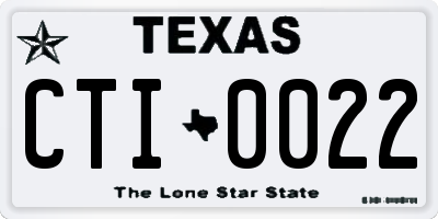 TX license plate CTI0022