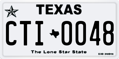 TX license plate CTI0048
