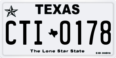 TX license plate CTI0178