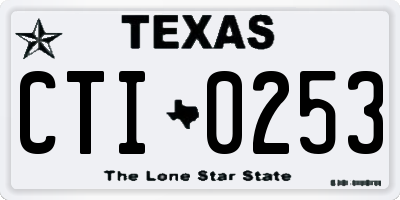 TX license plate CTI0253