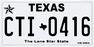 TX license plate CTI0416